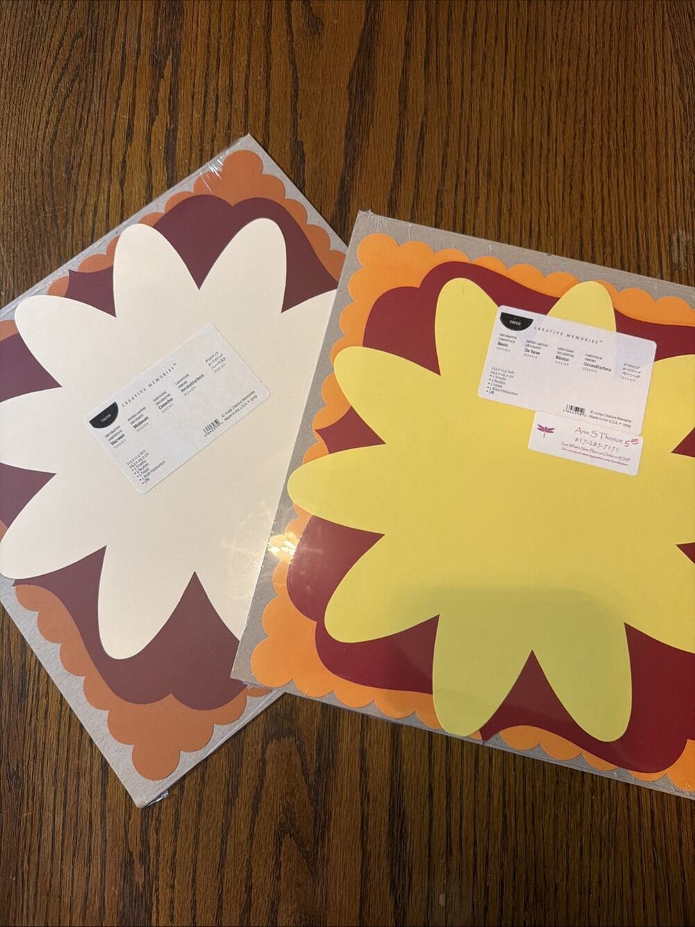 Creative Memories Decorative Cardstock Lot 2 Packs 10 Sheets 11.5" Shape Die Cut
